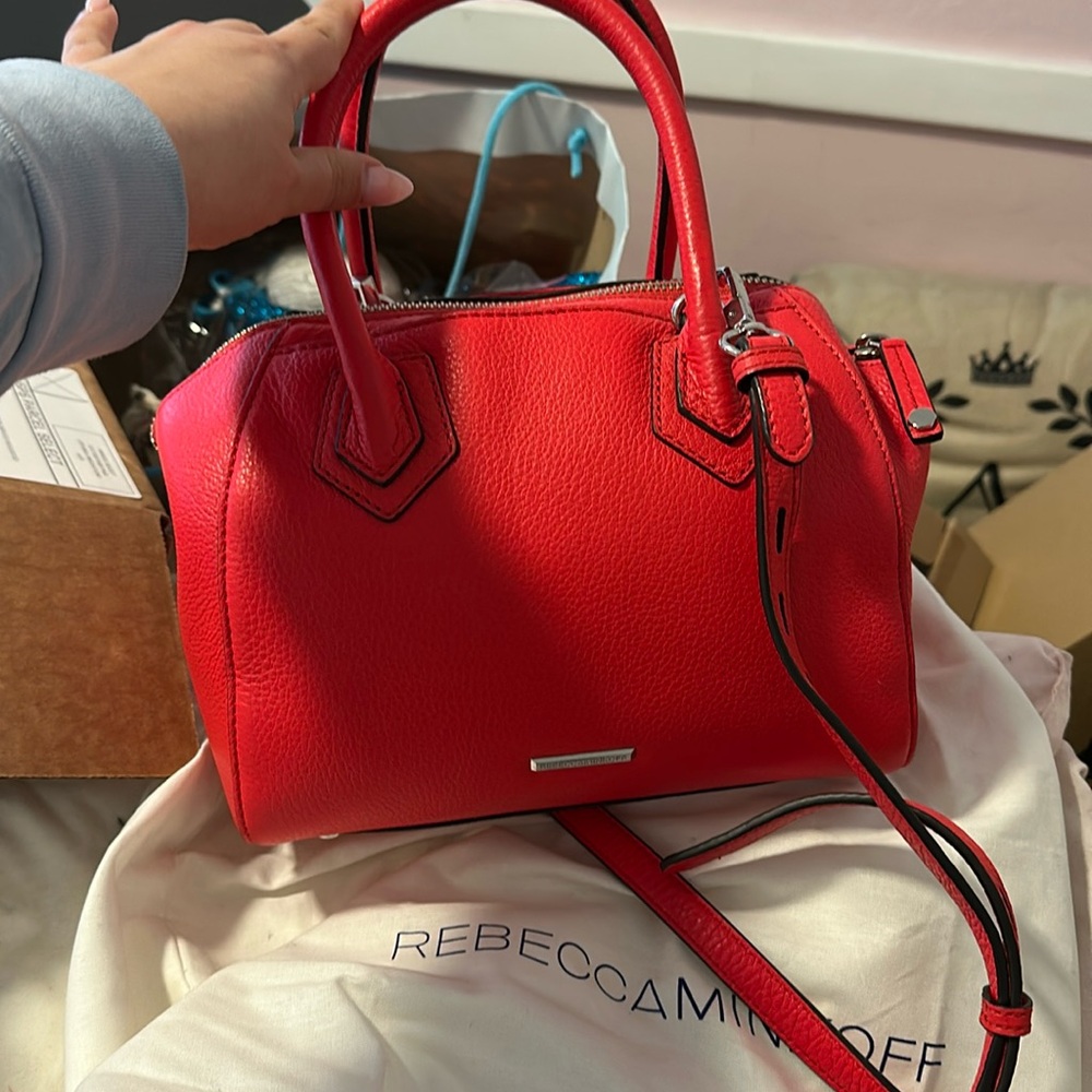 Rebecca Minkoff red top handle Crossbody